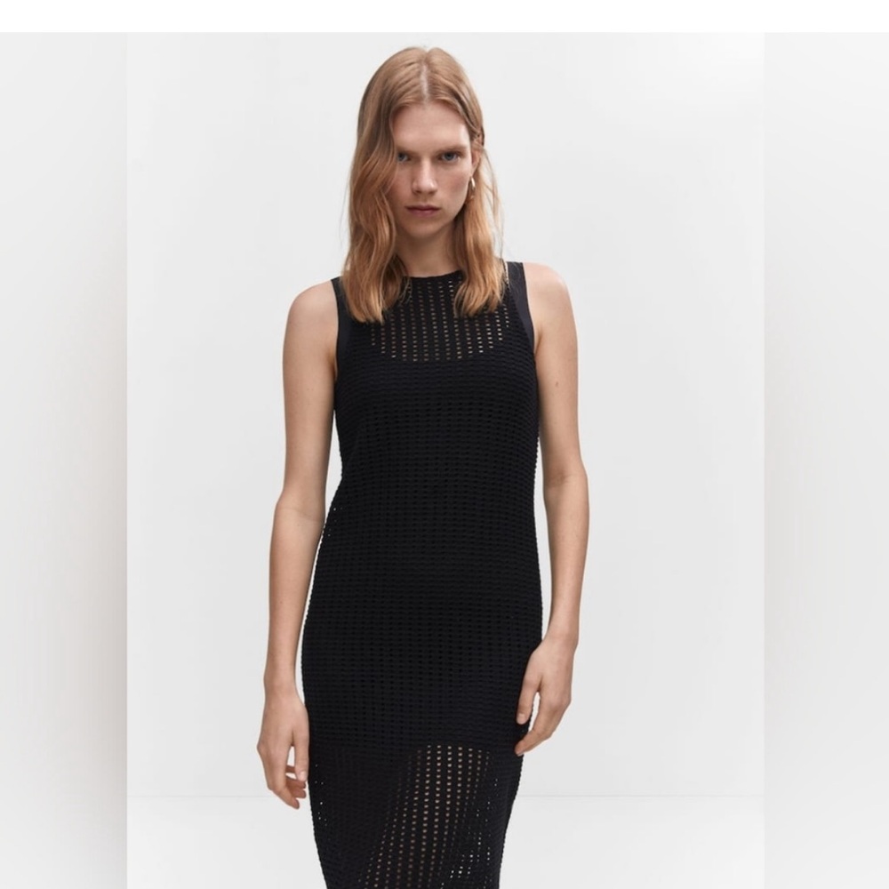 Mango Openwork Knit Dress - Picture 2 of 7